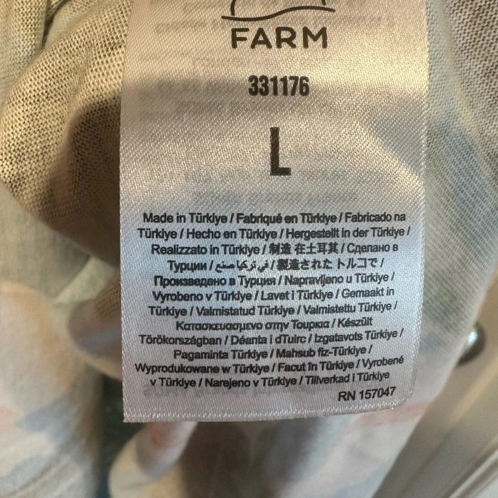 Farm Rio Anthurium Garden Blue Mini T-Shirt Dress - NWT - Picture 8 of 9